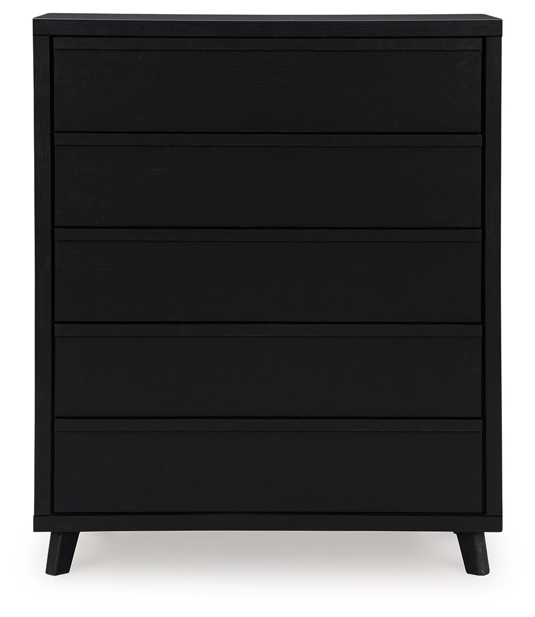 Danziar Black Chest of Drawers - B1013-345 - Bien Home Furniture &amp; Electronics