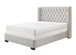 Daphne Ivory Boucle Queen Upholstered Panel Bed - SET | 5094-Q-HB | 5094-Q-FB | 5094-KQ-RAIL - Bien Home Furniture & Electronics