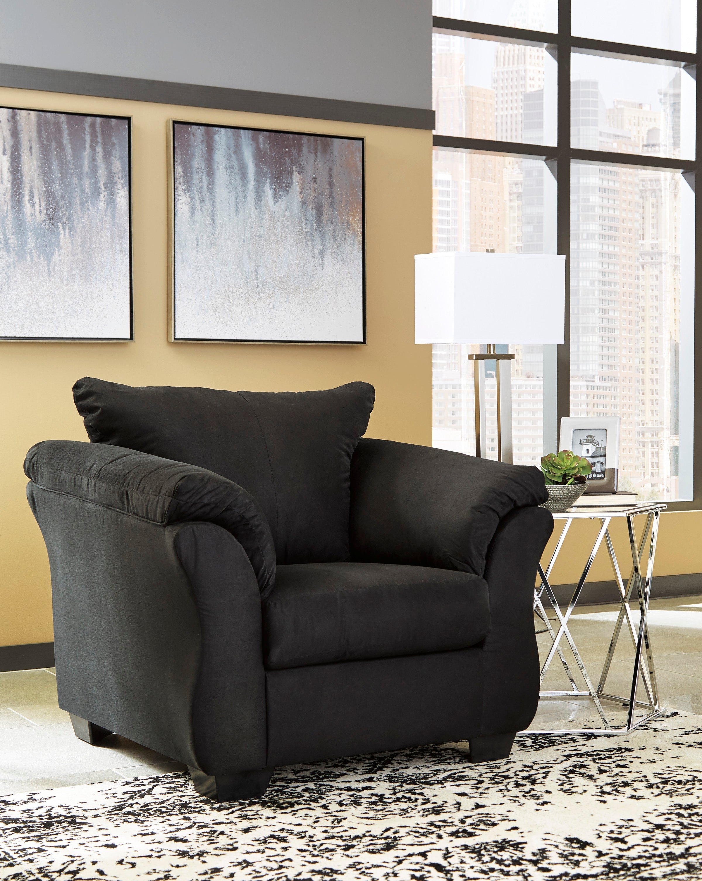 Darcy Black Living Room Set - SET | 7500838 | 7500835 - Bien Home Furniture &amp; Electronics