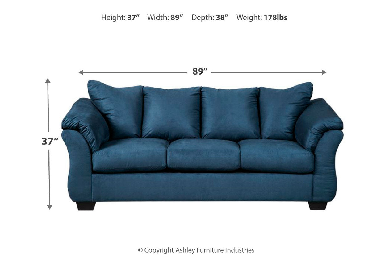 Darcy Blue Full Sofa Sleeper - 7500736 - Bien Home Furniture &amp; Electronics