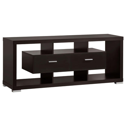 Darien 2-Drawer Rectangular TV Console Cappuccino - 700112 - Bien Home Furniture &amp; Electronics