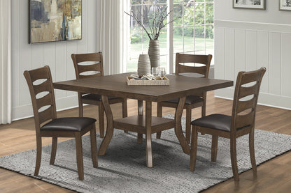 Darla Brown Extendable Dining Set - SET | 5712-54 | 5712-54B | 5712S(2) - Bien Home Furniture &amp; Electronics