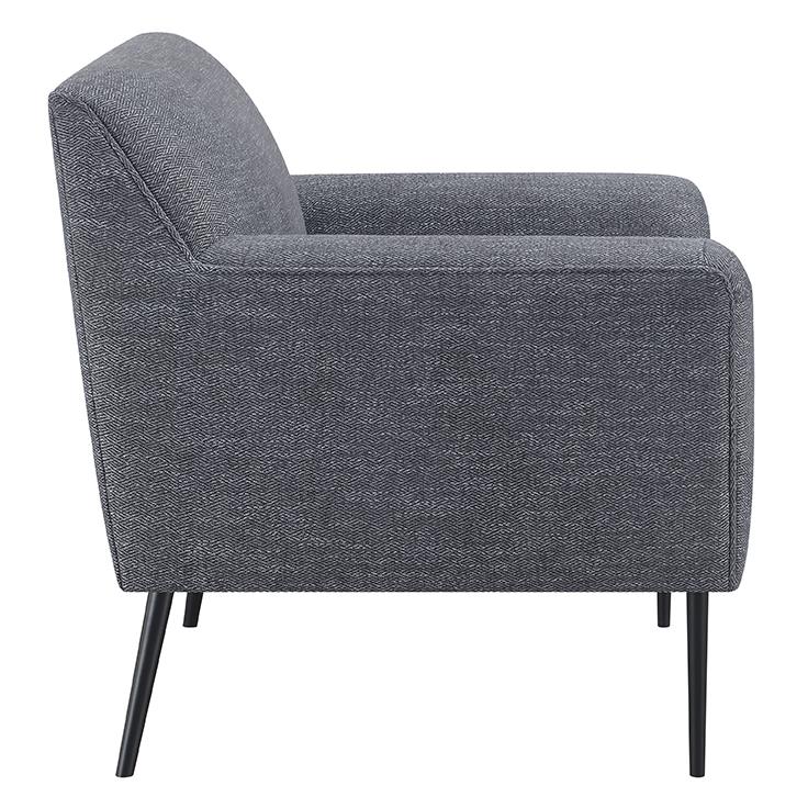 Darlene Charcoal Upholstered Tight Back Accent Chair - 905640 - Bien Home Furniture &amp; Electronics