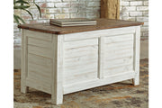 Dashbury Antique White/Brown Storage Trunk - A4000319 - Bien Home Furniture & Electronics