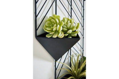 Dashney Black Wall Planter On Stand - A8010367 - Bien Home Furniture &amp; Electronics