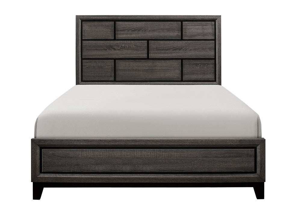 Davi Gray Full Panel Bed - SET | 1645F-1 | 1645T-3 - Bien Home Furniture &amp; Electronics