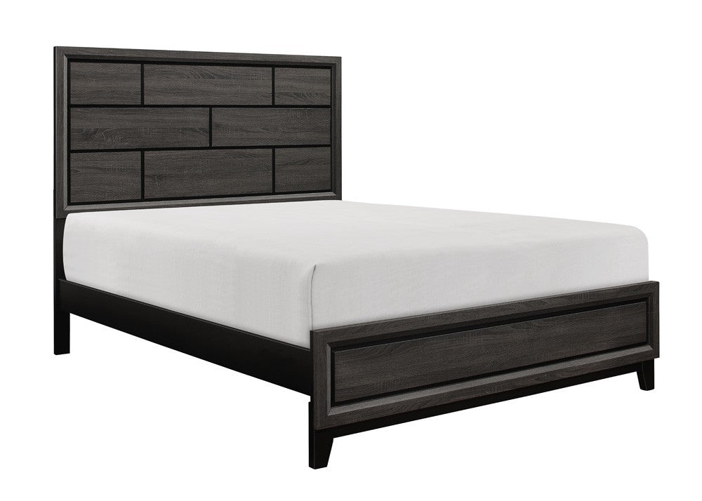 Davi Gray King Panel Bed - SET | 1645K-1 | 1645-3 - Bien Home Furniture &amp; Electronics