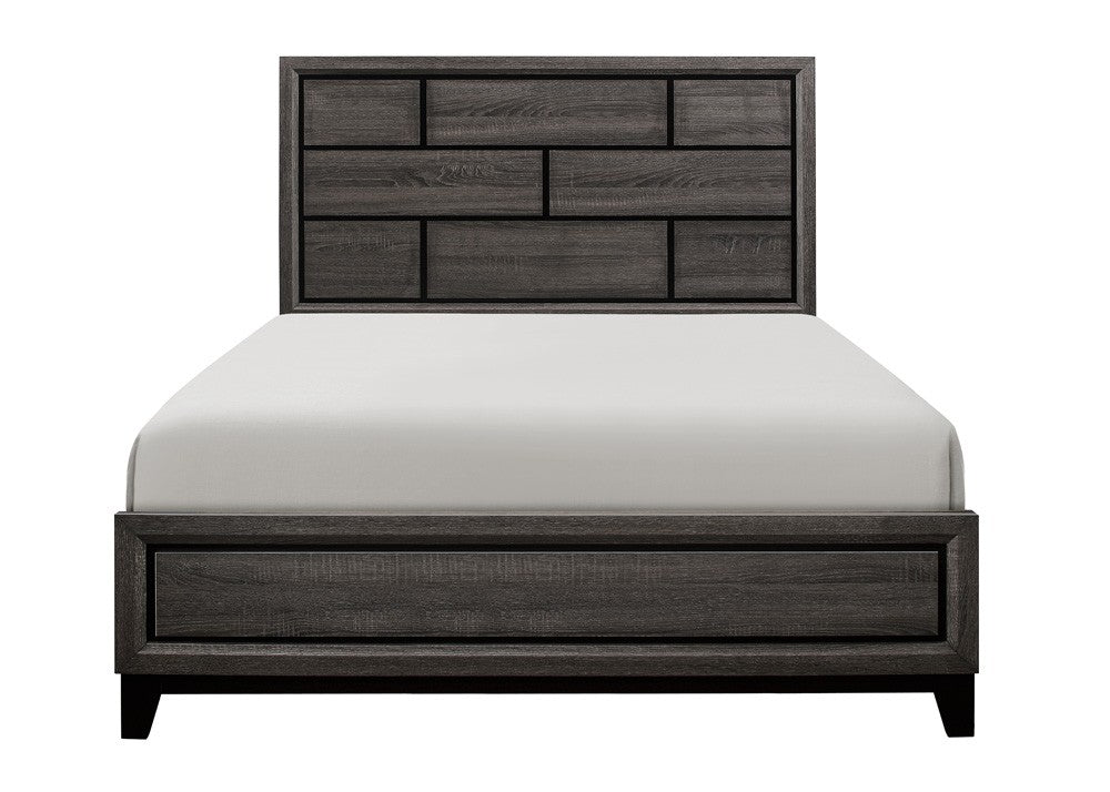 Davi Gray King Panel Bed - SET | 1645K-1 | 1645-3 - Bien Home Furniture &amp; Electronics