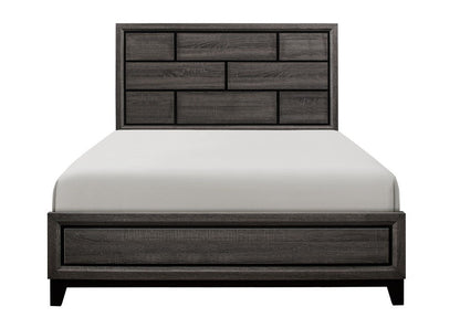 Davi Gray King Panel Bed - SET | 1645K-1 | 1645-3 - Bien Home Furniture &amp; Electronics