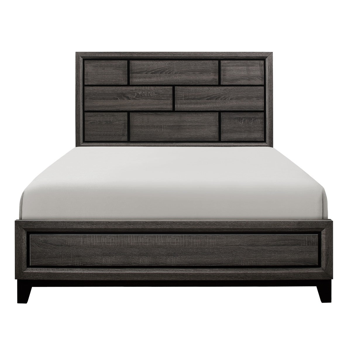 Davi Gray Panel Bedroom Set - SET | 1645K-1 | 1645-3 | 1645-5 | 1645-6 | 1645-4 | 1645-9 - Bien Home Furniture &amp; Electronics