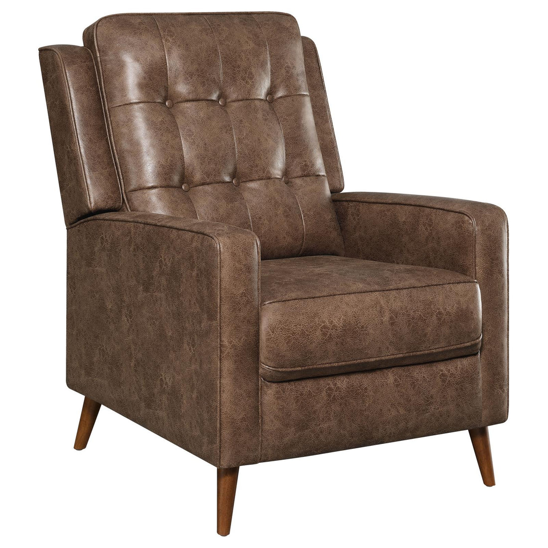 Davidson Upholstered Tufted Push Back Recliner Brown - 609566 - Bien Home Furniture &amp; Electronics