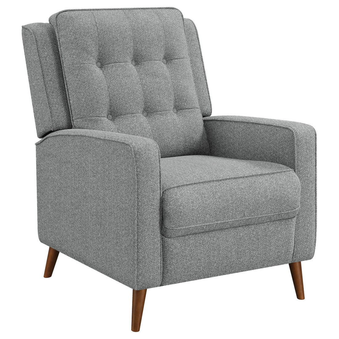 Davidson Upholstered Tufted Push Back Recliner Gray - 609567 - Bien Home Furniture &amp; Electronics