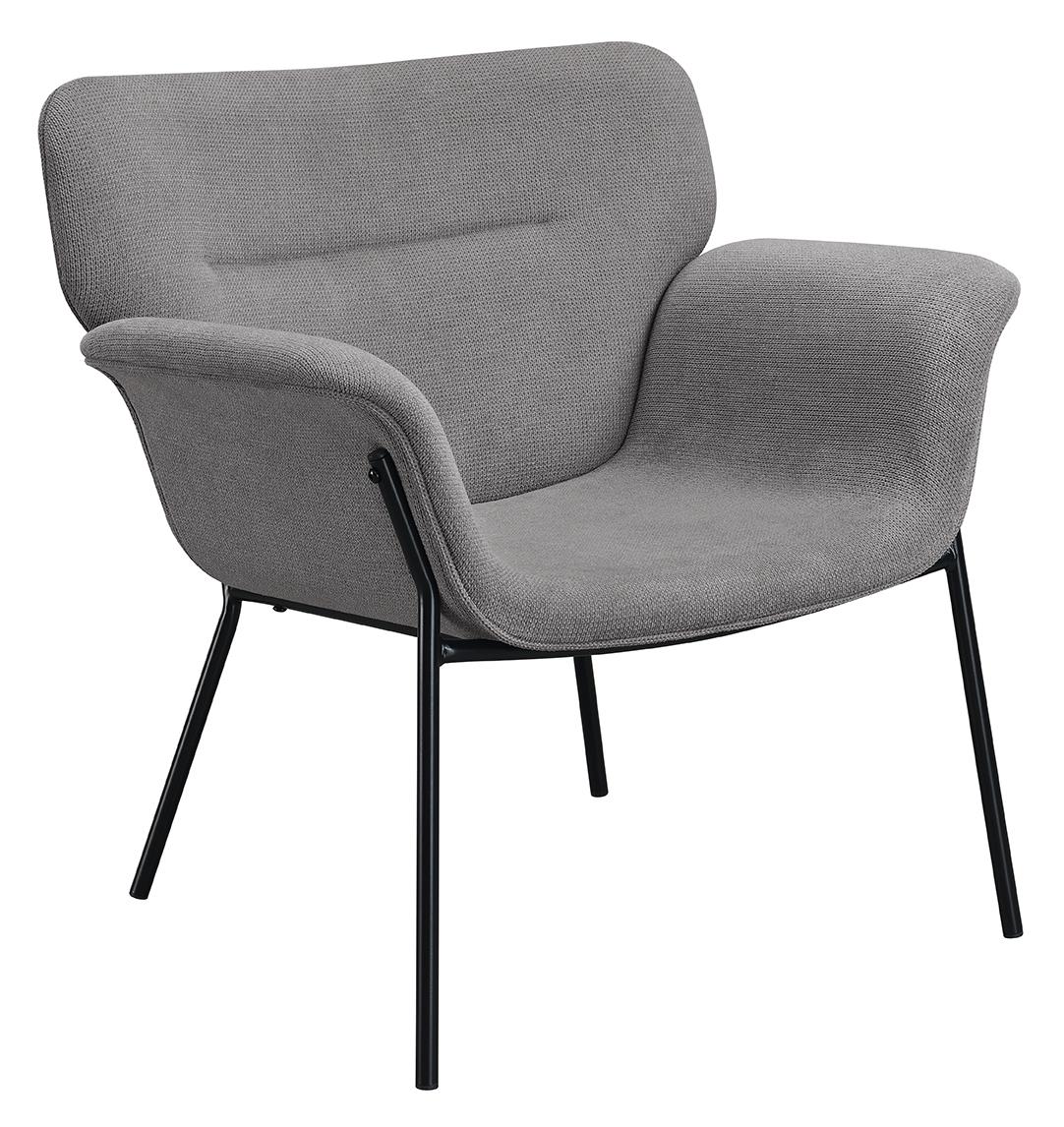 Davina Ash Gray Upholstered Flared Arms Accent Chair - 905614 - Bien Home Furniture &amp; Electronics