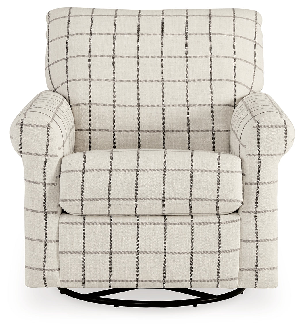 Davinca Charcoal Swivel Glider Accent Chair - 3520442 - Bien Home Furniture &amp; Electronics