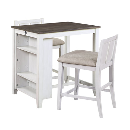 Daye White/Gray 3-Piece Counter Height Set - 5773WH-32 - Bien Home Furniture &amp; Electronics