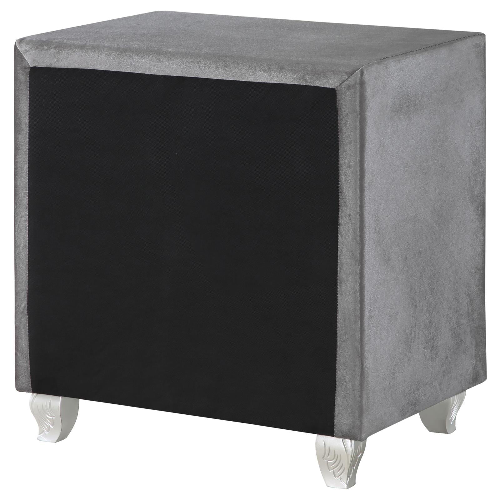 Deanna 2-Drawer Rectangular Nightstand Gray - 205102 - Bien Home Furniture &amp; Electronics