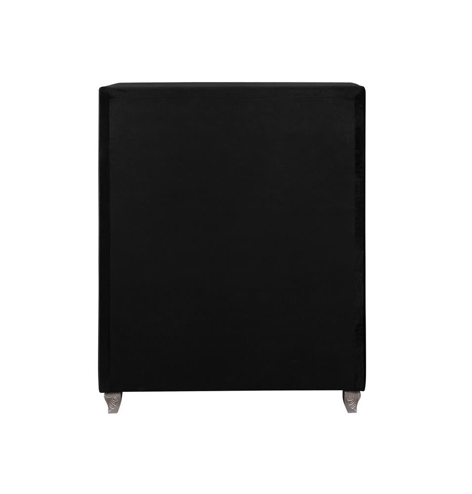 Deanna Black 5-Drawer Rectangular Chest - 206105 - Bien Home Furniture &amp; Electronics