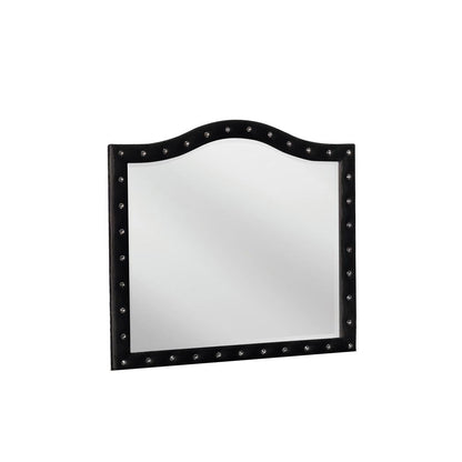 Deanna Black Button Tufted Mirror - 206104 - Bien Home Furniture &amp; Electronics