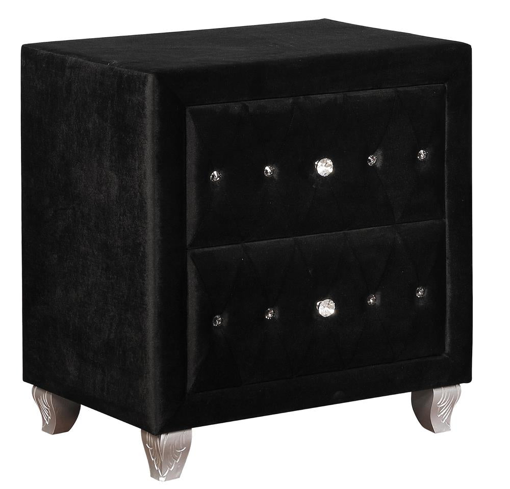 Deanna Black Upholstered Platform Bedroom Set - SET | 206101Q | 206102 | 206105 - Bien Home Furniture &amp; Electronics