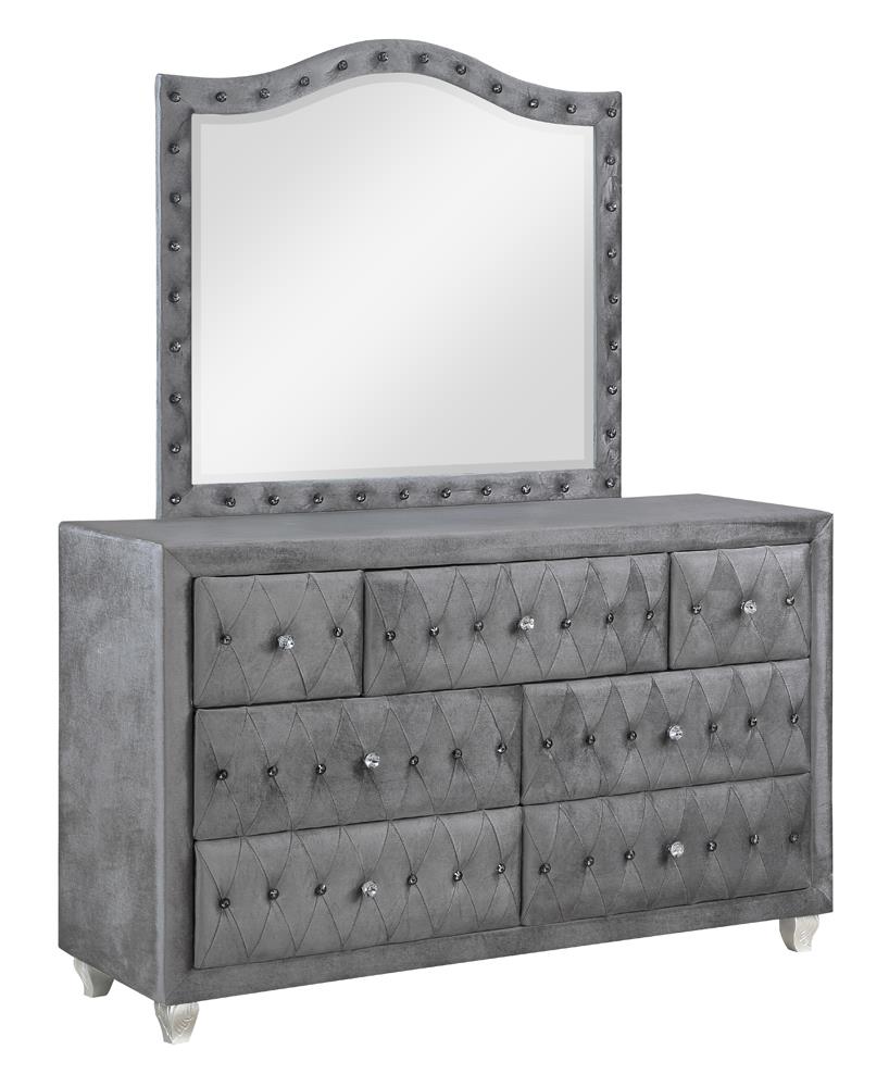 Deanna Gray Upholstered Platform Bedroom Set - SET | 205101Q | 205102 | 205105 - Bien Home Furniture &amp; Electronics