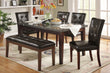 Decatur Dark Cherry Marble-Top Dining Set - SET | 2456-64 | 2456S(3) - Bien Home Furniture & Electronics