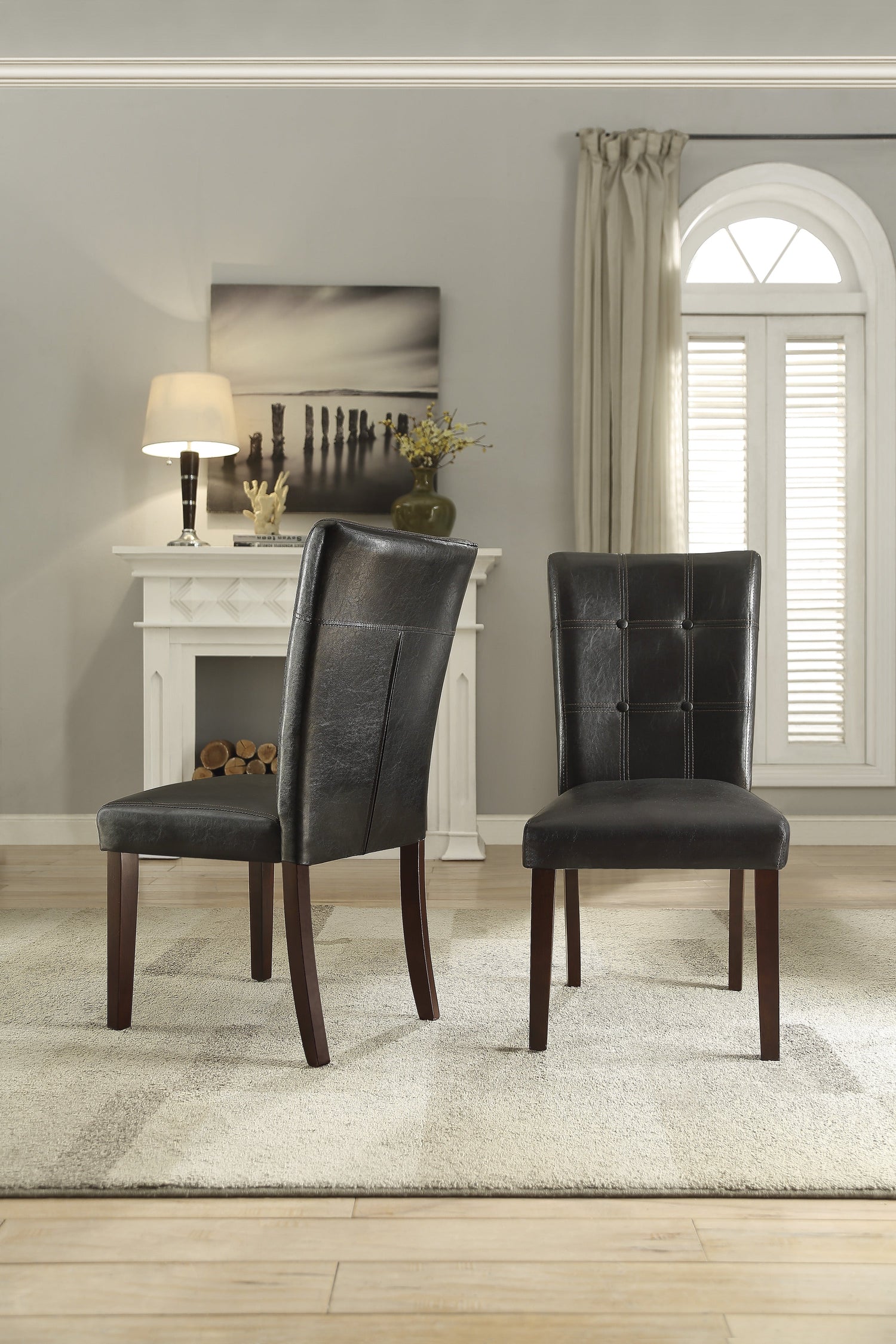 Decatur Dark Cherry Side Chair, Set of 2 - 2456S - Bien Home Furniture &amp; Electronics