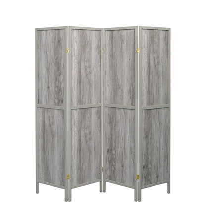 Deepika 4-Panel Folding Screen Gray Driftwood - 961415 - Bien Home Furniture &amp; Electronics