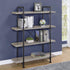 Delray Gray Driftwood/Black 4-Tier Open Shelving Bookcase - 804406 - Bien Home Furniture & Electronics