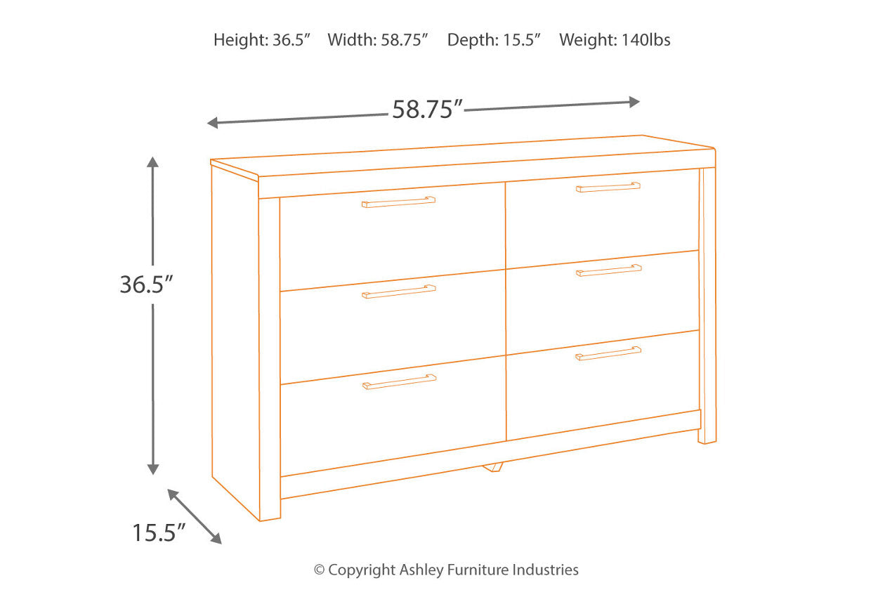 Derekson Multi Gray Dresser - B200-31 - Bien Home Furniture &amp; Electronics