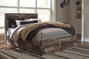 Derekson Multi Gray Queen Panel Bed with 6 Storage Drawers - SET | B100-13 | B200-57 | B200-54S | B200-60(2) - Bien Home Furniture & Electronics