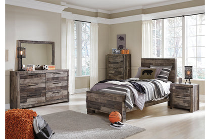Derekson Multi Gray Twin Panel Bed - SET | B200-52 | B200-53 | B200-83 - Bien Home Furniture &amp; Electronics