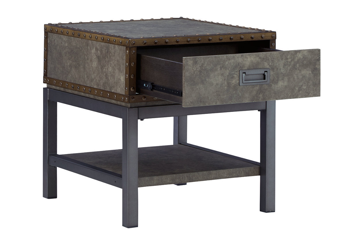 Derrylin Brown End Table - T973-3 - Bien Home Furniture &amp; Electronics