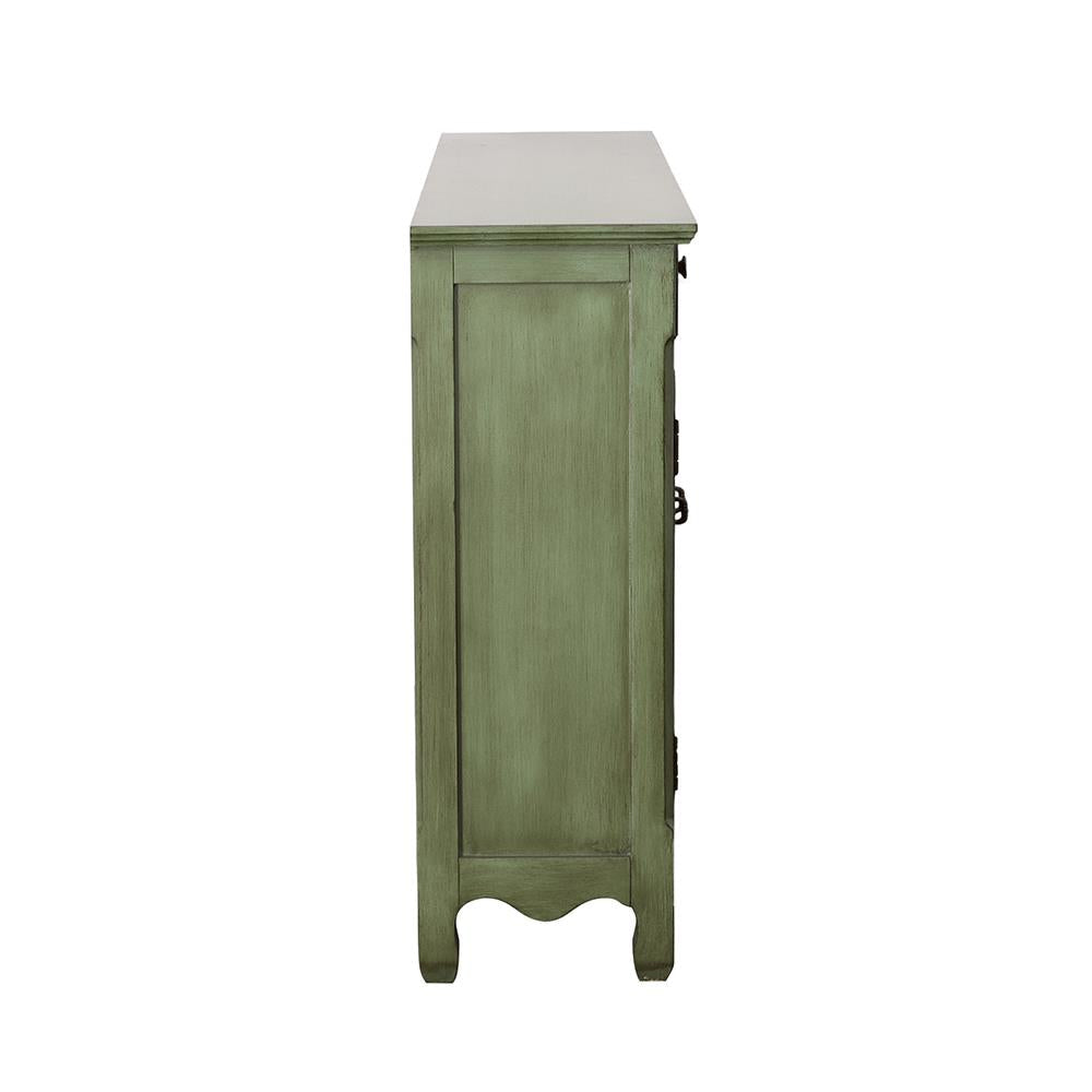 Deserie Antique Green 3-Door Accent Cabinet - 950357 - Bien Home Furniture &amp; Electronics