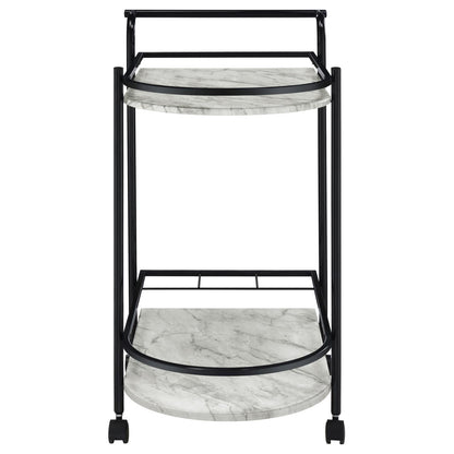 Desiree Black Rack Bar Cart with Casters - 181376 - Bien Home Furniture &amp; Electronics