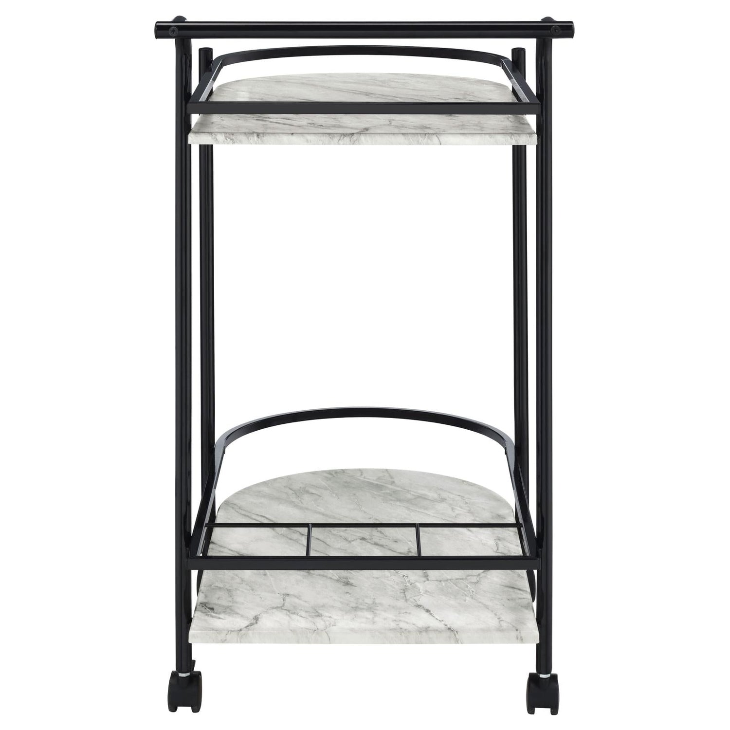 Desiree Black Rack Bar Cart with Casters - 181376 - Bien Home Furniture &amp; Electronics