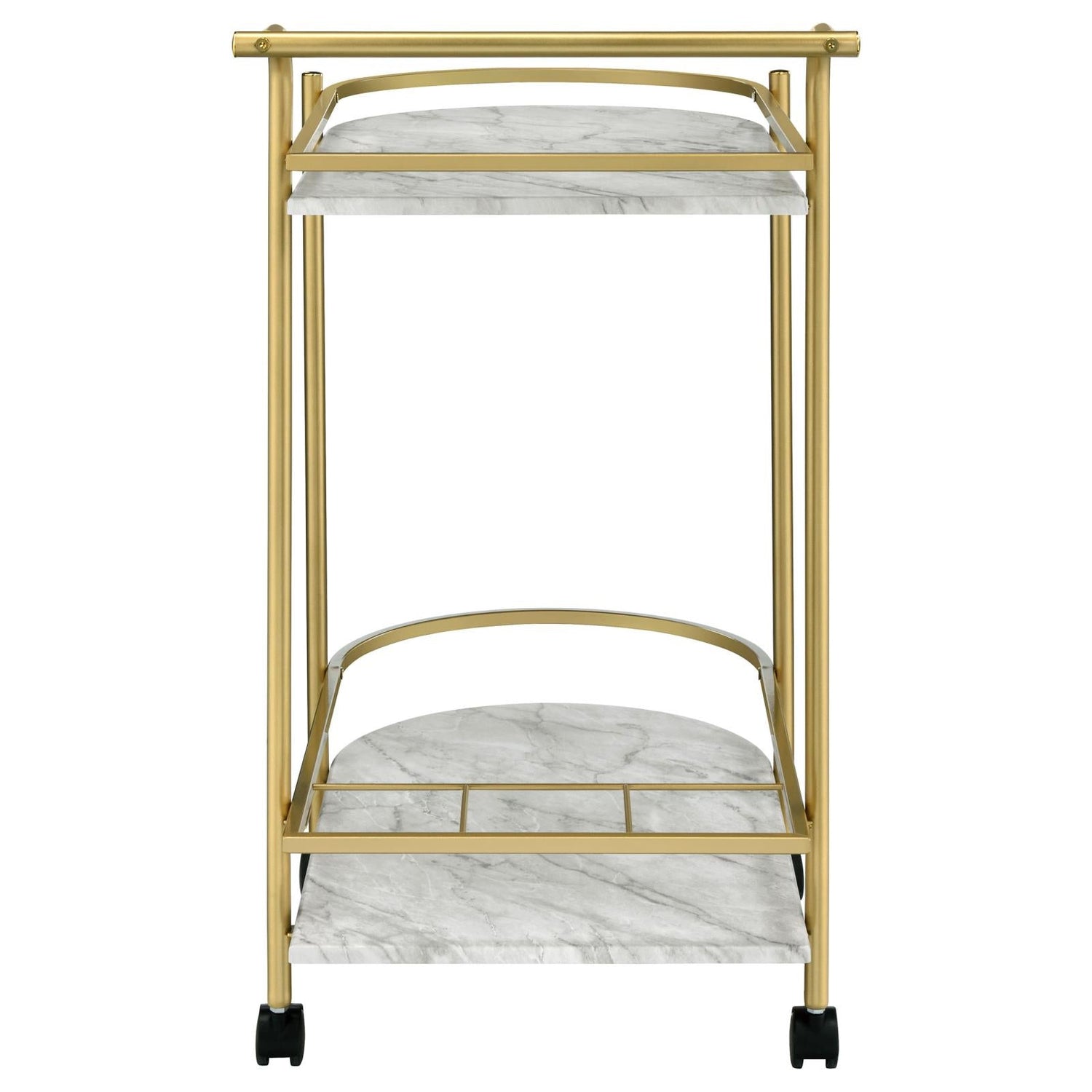 Desiree Gold Rack Bar Cart with Casters - 181377 - Bien Home Furniture &amp; Electronics