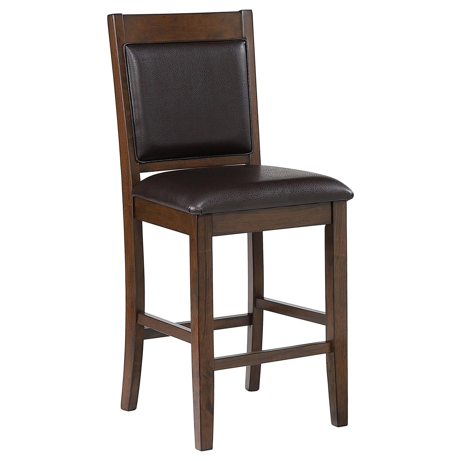 Dewey Brown/Walnut Upholstered Counter Height Chairs with Footrest, Set of 2 - 115209 - Bien Home Furniture &amp; Electronics