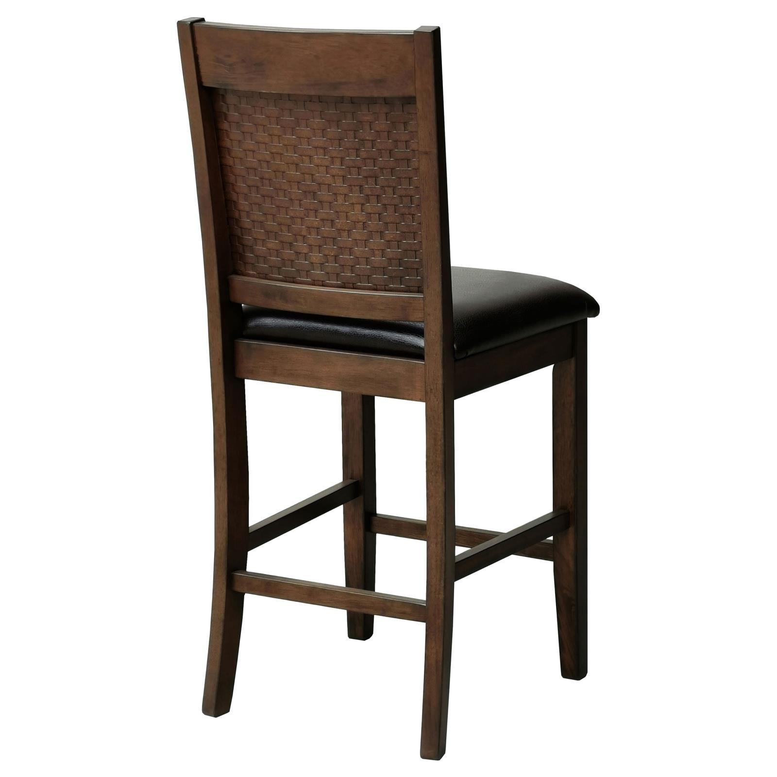 Dewey Brown/Walnut Upholstered Counter Height Chairs with Footrest, Set of 2 - 115209 - Bien Home Furniture &amp; Electronics