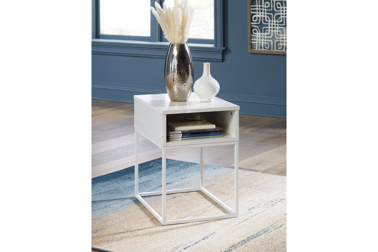 Deznee White End Table - T162-3 - Bien Home Furniture &amp; Electronics