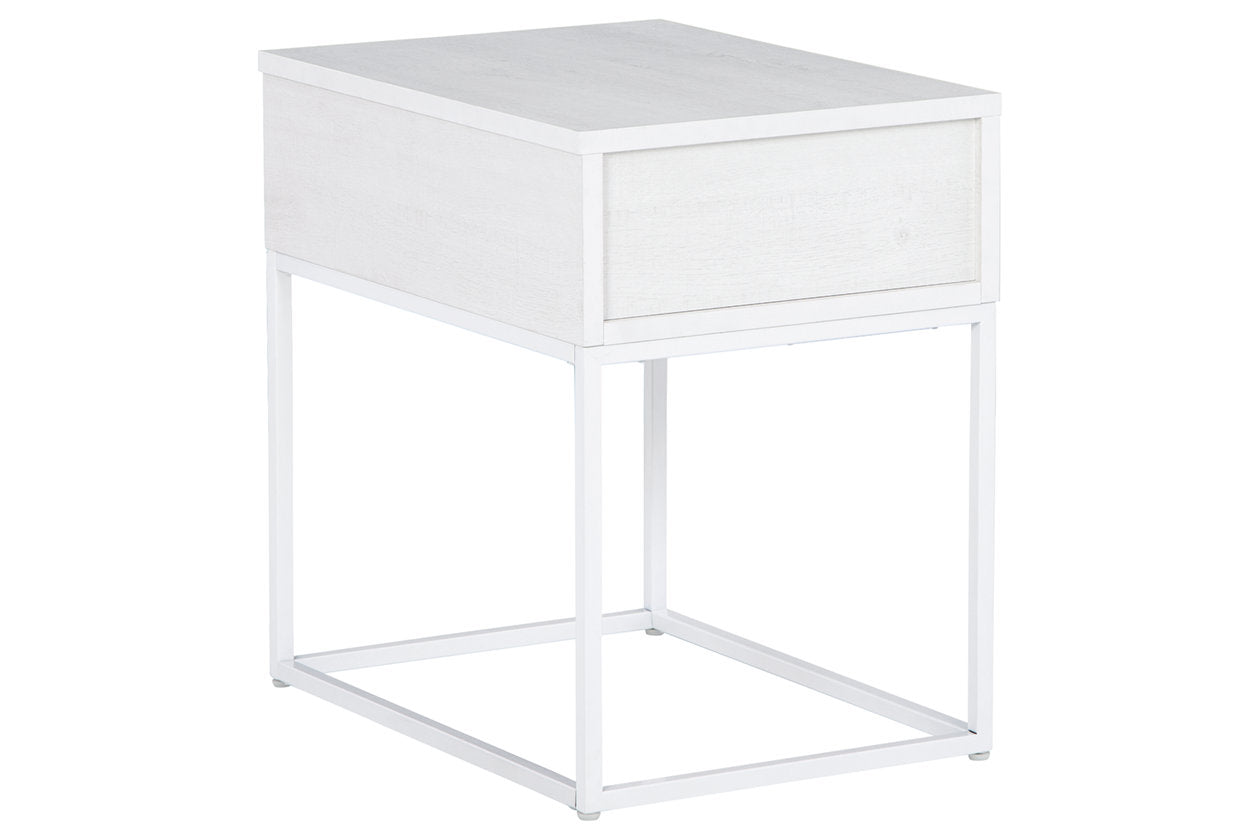 Deznee White End Table - T162-3 - Bien Home Furniture &amp; Electronics