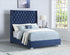 Diamond Tufted Velvet Blue 6 FT King Bed - HH327 - Blue Velvet King - Bien Home Furniture & Electronics