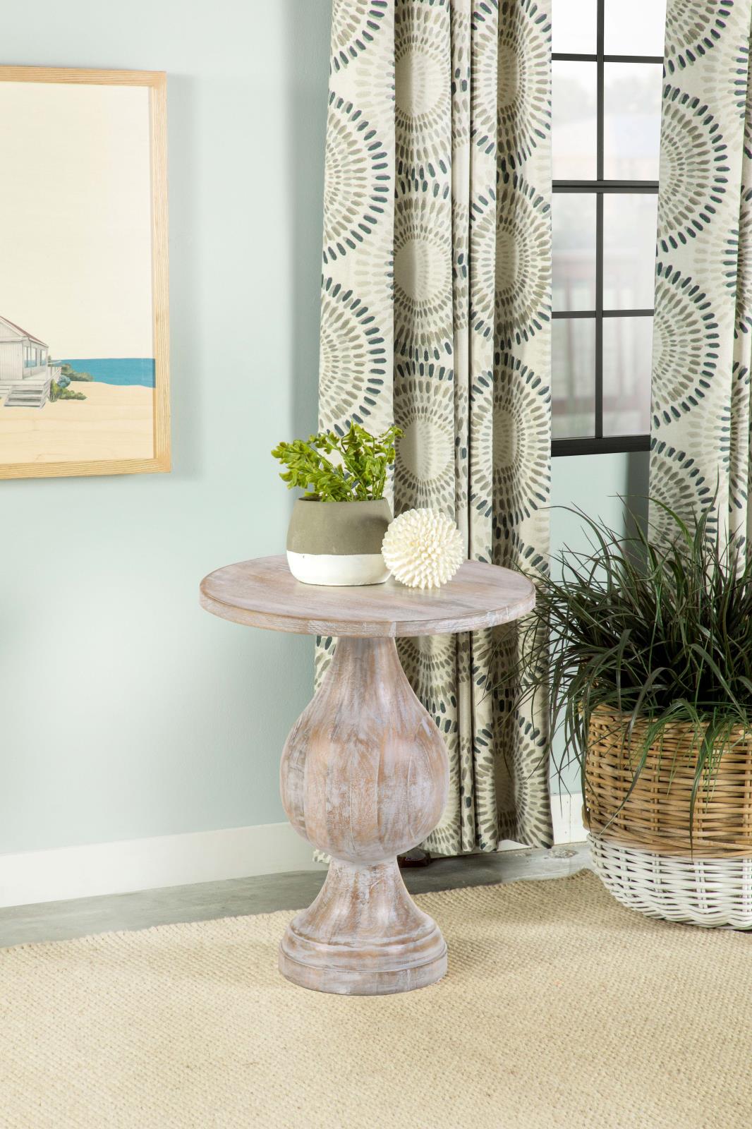 Dianella Round Pedestal Accent Table - 915107 - Bien Home Furniture &amp; Electronics