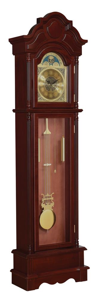 Diggory Brown Red/Clear Grandfather Clock - 900749 - Bien Home Furniture &amp; Electronics