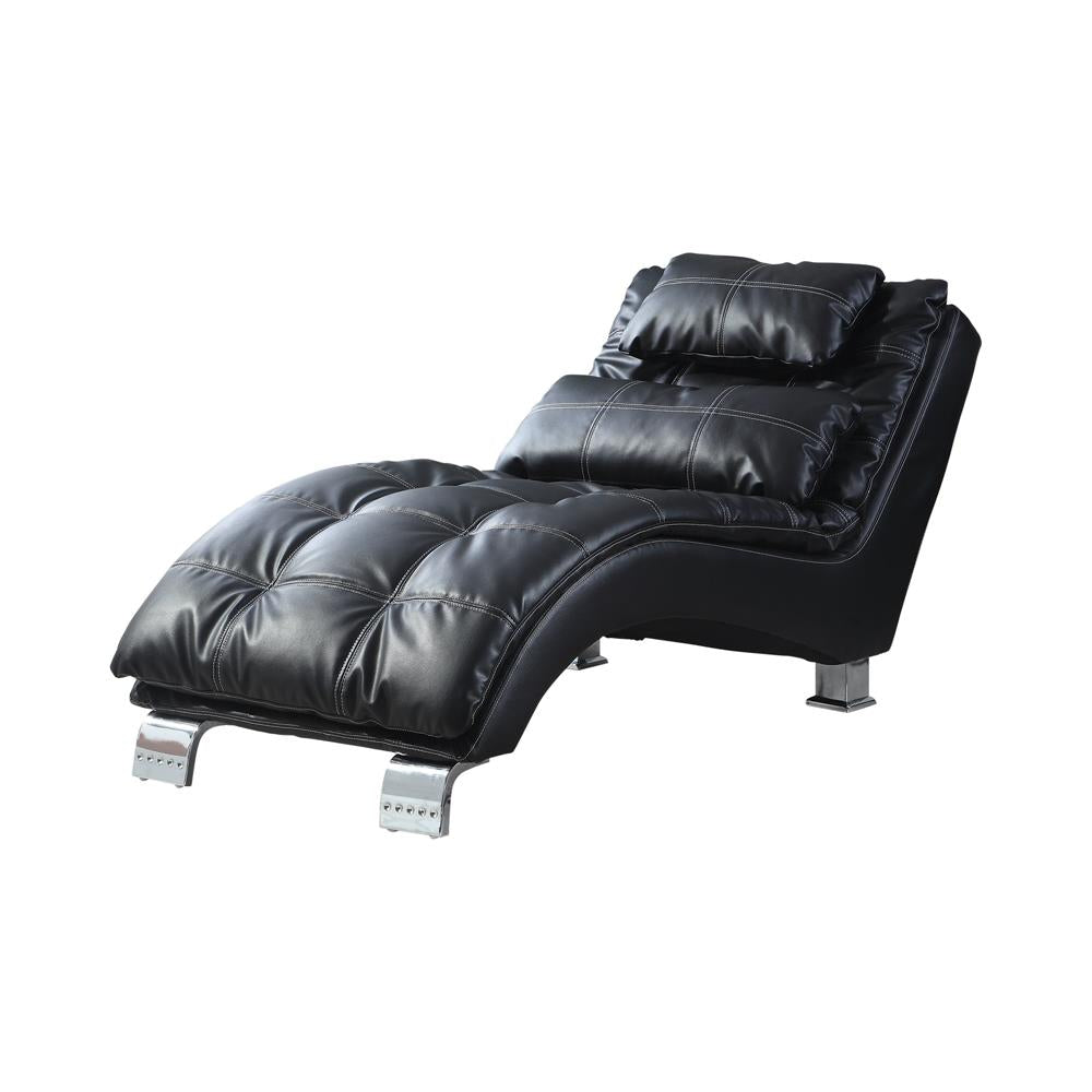 Dilleston Black Upholstered Chaise - 550075 - Bien Home Furniture &amp; Electronics