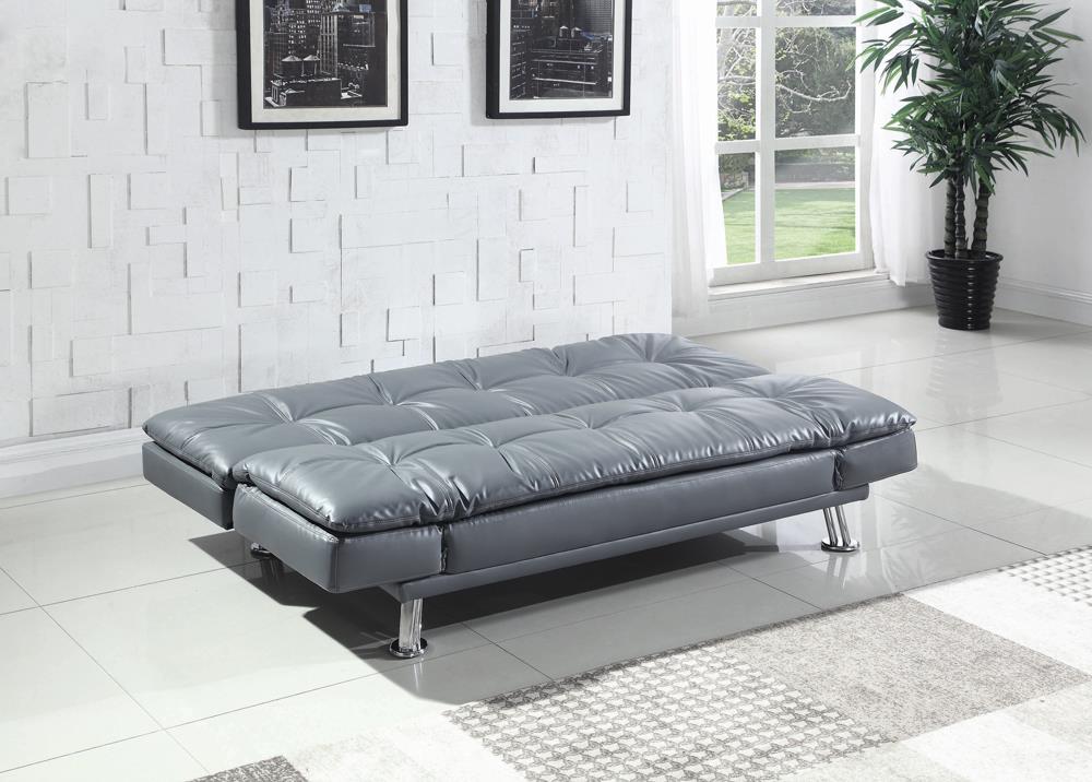 Dilleston Tufted Back Upholstered Sofa Bed Gray - 500096 - Bien Home Furniture &amp; Electronics