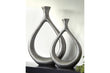 Dimaia Antique Silver Finish Vase, Set of 2 - A2000348V - Bien Home Furniture & Electronics