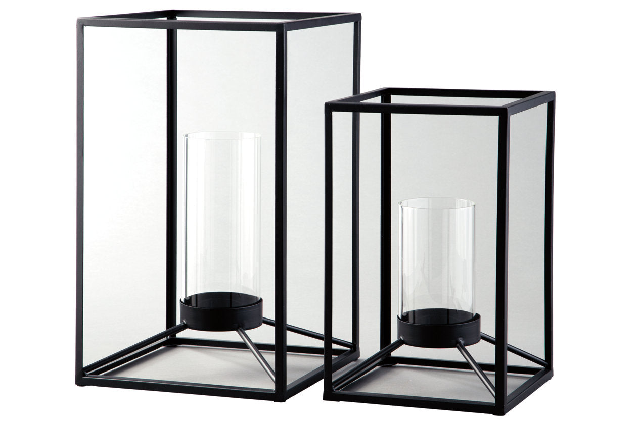 Dimtrois Black Lantern, Set of 2 - A2000133 - Bien Home Furniture &amp; Electronics