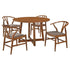 Dinah 5-piece Round Solid Wood Dining Set Walnut - 108471-S5 - Bien Home Furniture & Electronics