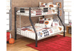 Dinsmore Black/Gray Twin over Full Bunk Bed - B106-56 - Bien Home Furniture & Electronics