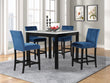 Dior - Blue Pub Table + 4 Chair Set - Dior - Blue - Bien Home Furniture & Electronics
